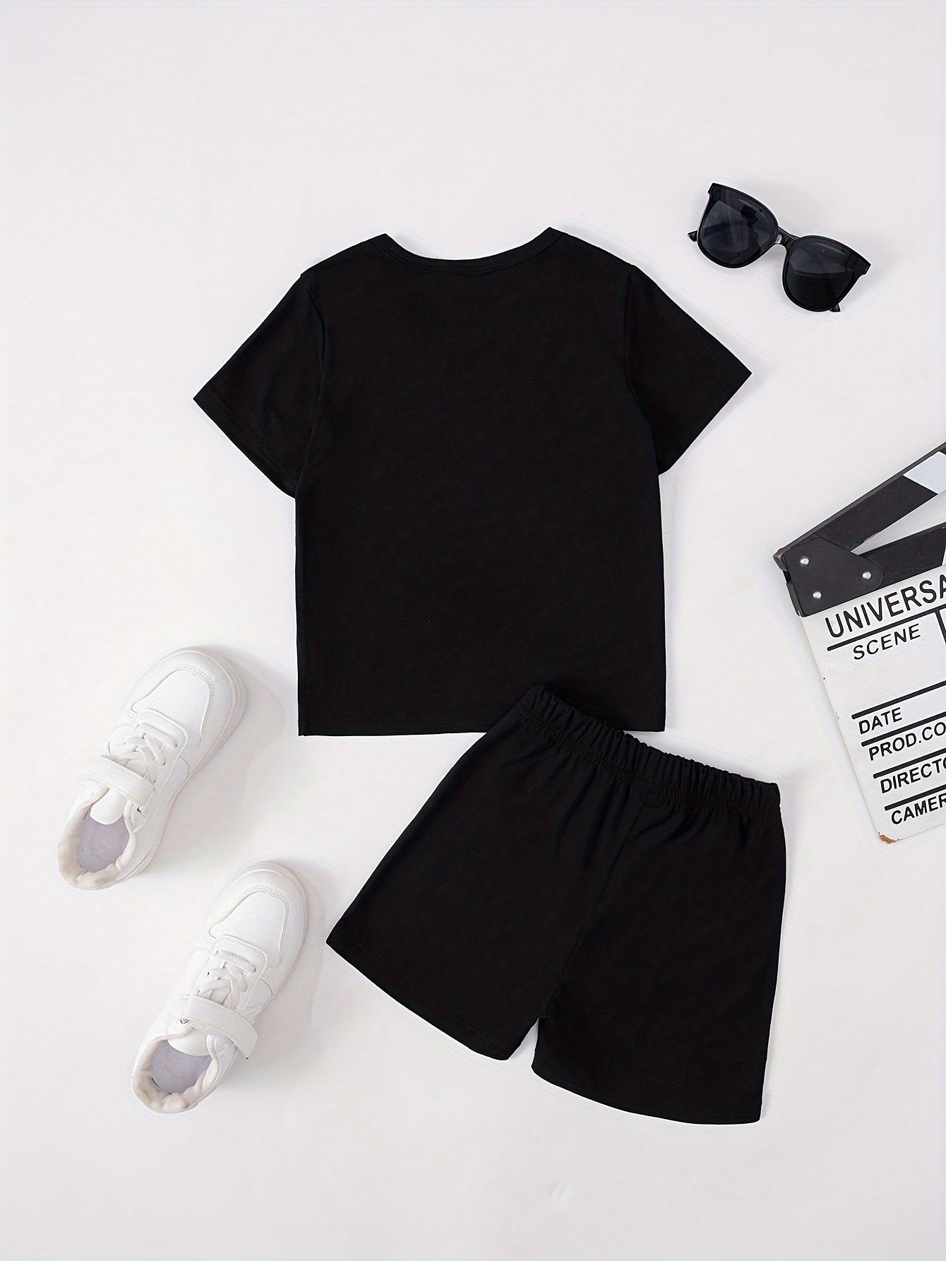 Kids Boys 2-Piece Casual Set Shorts and T-Shirt Summer Cotton Blend Age 12 and Under