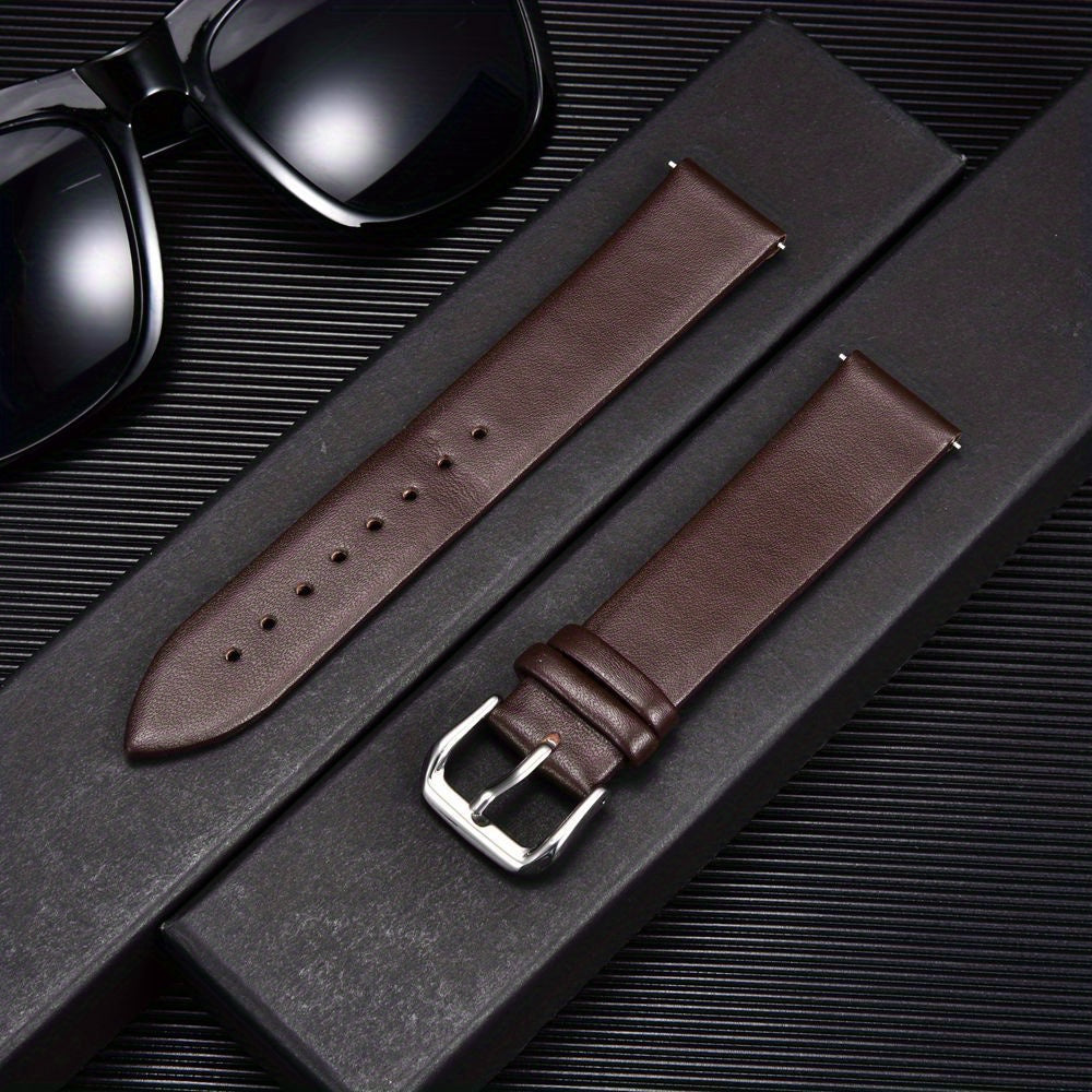 Genuine Leather Watch Strap for Men and Women Thin Calfskin 16mm 18mm 20mm 22mm