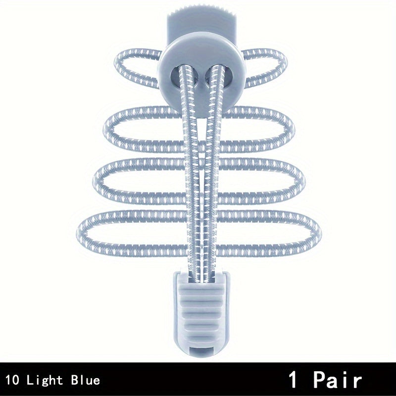 2 Pairs Elastic No Tie Shoelaces for Adults Sports Sneakers Rope Laces