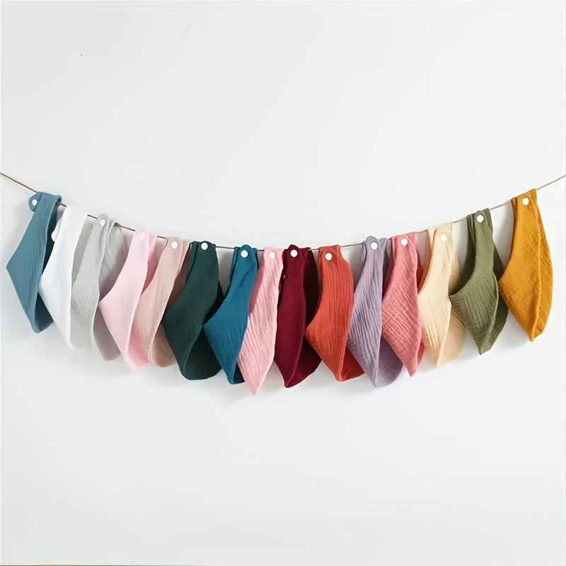 Baby Muslin Bibs and Burp Towels Set with Gauze Layers for Newborns