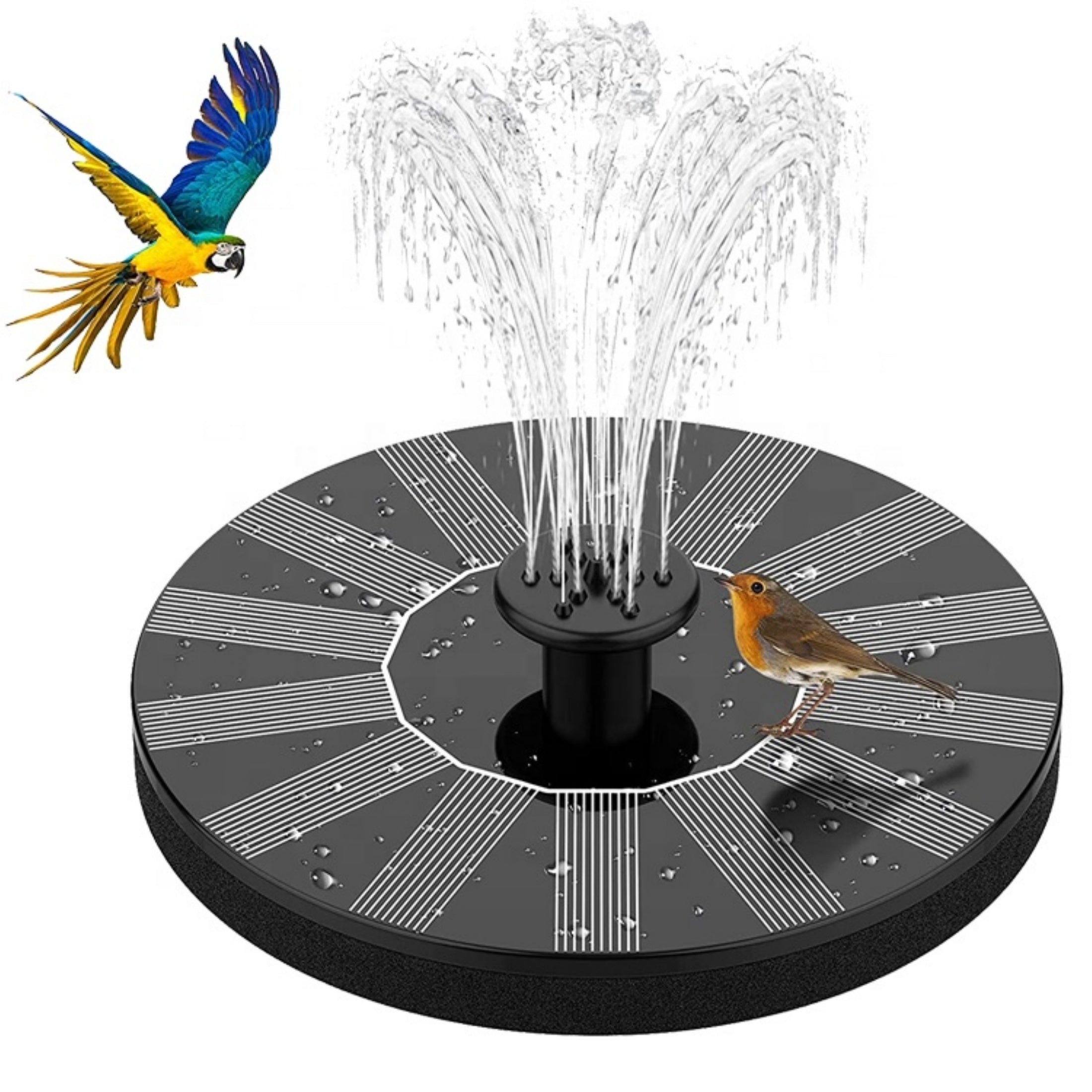 Solar Powered Water Fountain Pump for Pond Pool Bird Bath Plastic Eco-Friendly