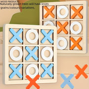 Wooden Tic Tac Toe Board Game for Kids and Adults, Family Party and Outdoor Play