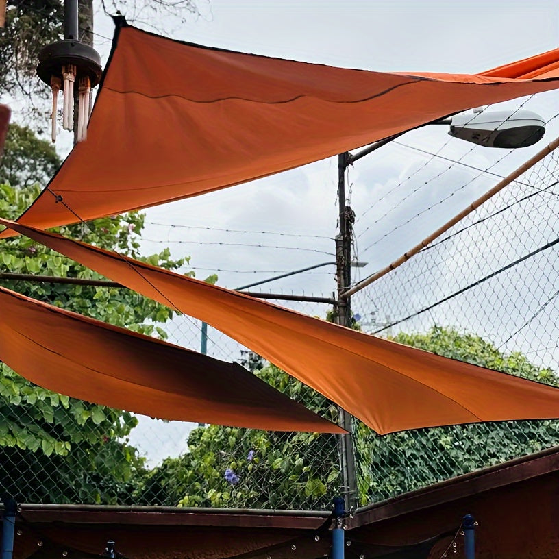 Outdoor Triangle Canopy Sunshade for Terrace Garden Yard Deck Foldable Rain Sun Protection