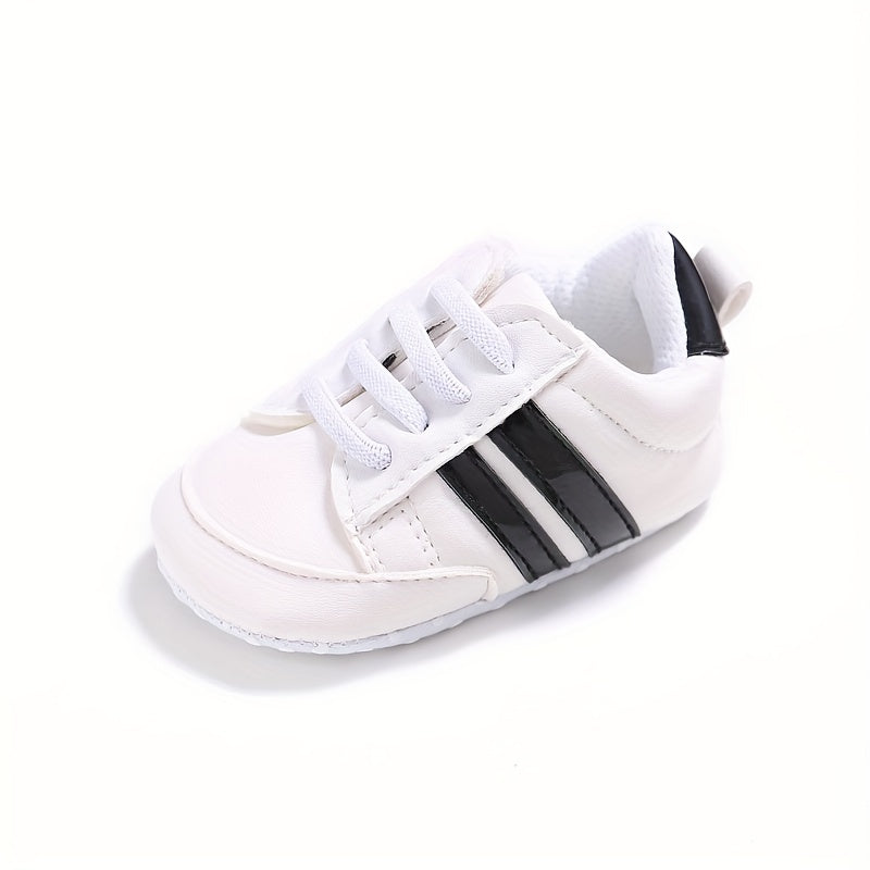Infant Soft Bottom Stripes Light-Up Sports Shoes for Newborns Spring Fall