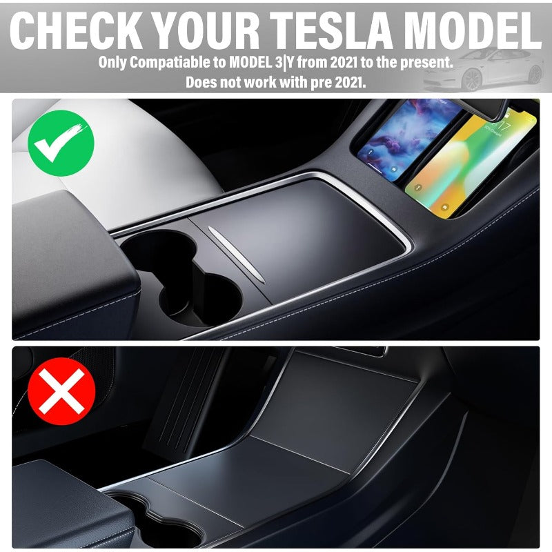 Органайзер для центральной консоли для Tesla Model Y и 3, ящик для хранения, силиконовая подставка для стаканов