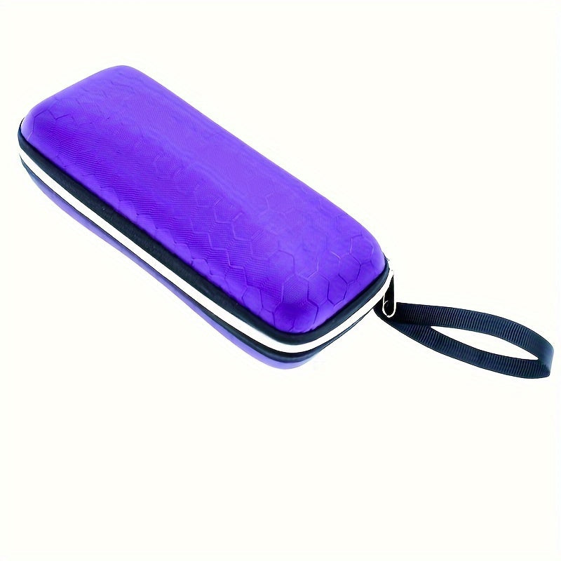 Juego de 4 fundas duraderas de EVA para gafas, protectores de gafas con cremallera, patrón de panal, unisex