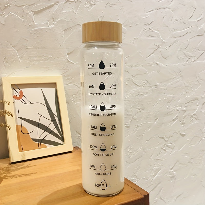 Borosilicate Glass Water Bottle 700ml 1000ml Leak-Proof Reusable Outdoor Fitness