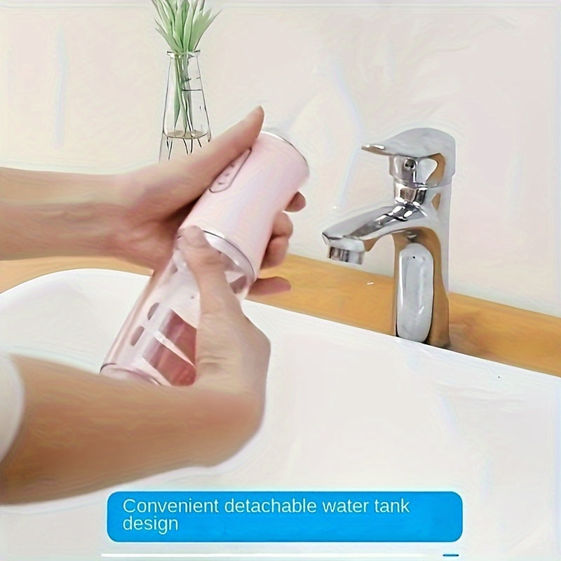 Hilo dental eléctrico de agua, limpiador de dientes inalámbrico, 3 modos, 4 boquillas, recargable, para viajes