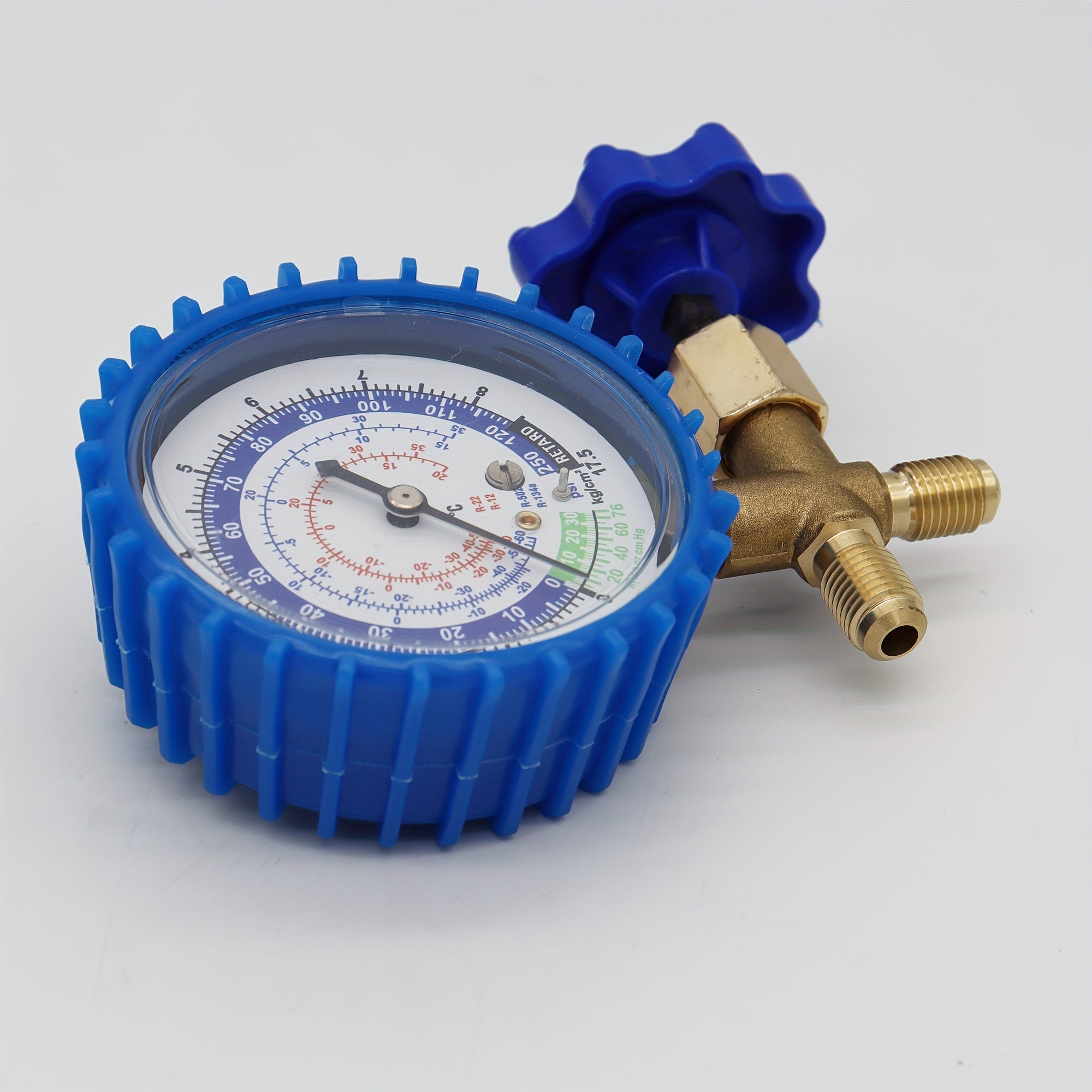 A/C Charging and Diagnostic Tool Copper Refrigerant Recharge Pressure Gauge for Air Conditioning