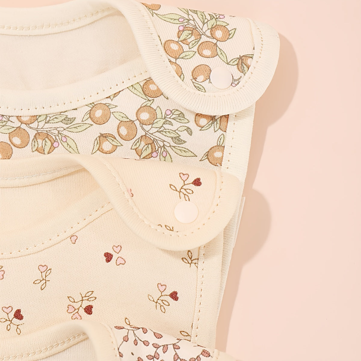 Set de 3 baberos impermeables para niños para niños y niñas, con cierre de presión suave, baberos para alimentar