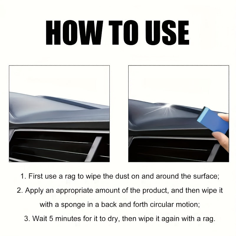 Универсальный автомобильный интерьер черный глянцевый полироль 2oz покрытие из ABS-пластика воск для панели приборов