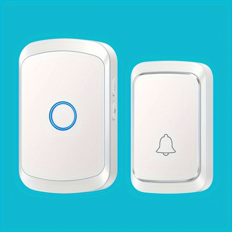 Wireless Doorbell with 1 Receiver 304.8m Range 60 Melodies 5 Volume Levels EU Plug
