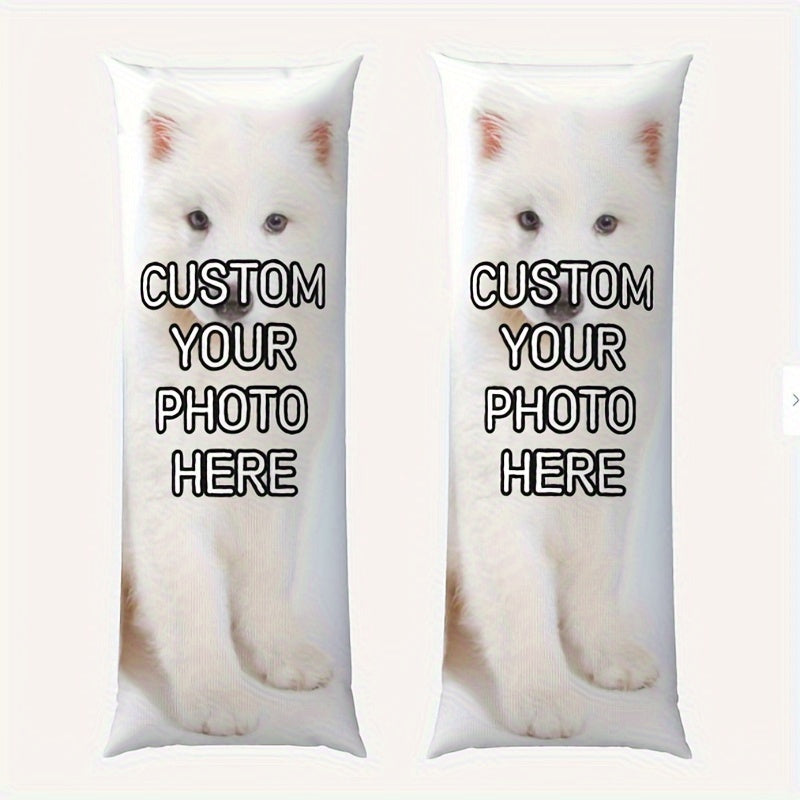 Pet Plush Pillow with Custom Pet Photo Double-Sided Soft Long Hug Design 50.8x137.16 cm