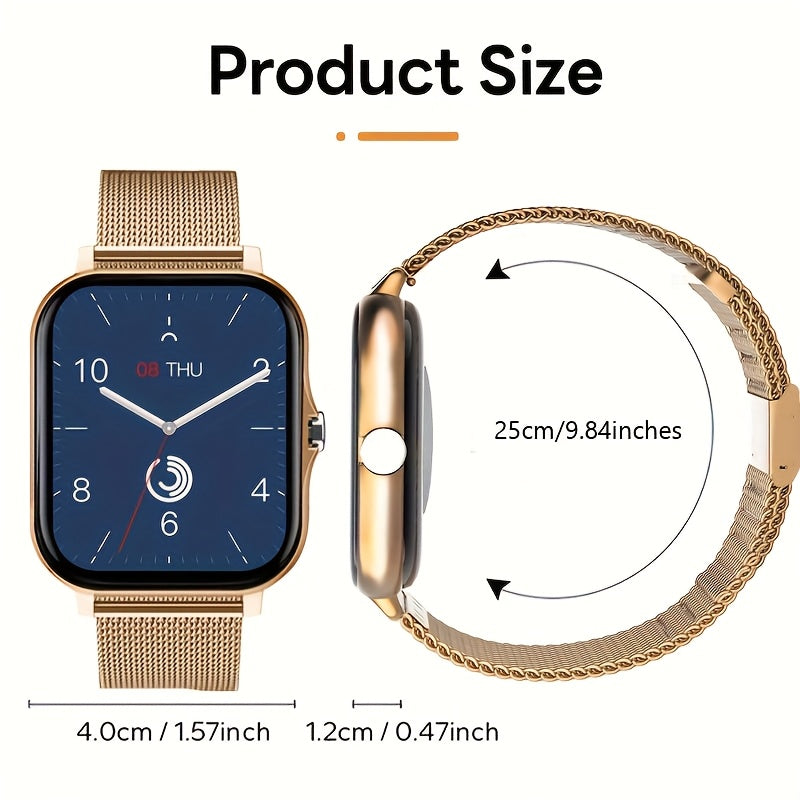 Gender-Neutral Smartwatch with Color Touch Screen, Personalized Dial, Compatible with Android and iOS