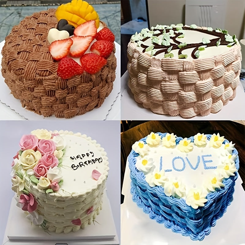 Set of 5 Stainless Steel Piping Tips for Cake Decorating Sawtooth Flat Edges