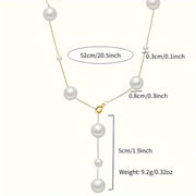 Zarif 925 Silver va 18K Gold Plated Freshwater Pearl Necklace, Orange Heart Rain dizayni - U uchun ideal yozgi va Sevgililar kuni sovg'asi