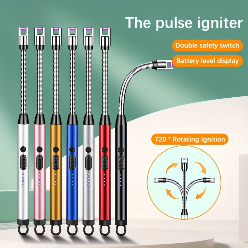 Rechargeable USB Arc Lighter Windproof Candle Camping Outdoor Kitchen Gift