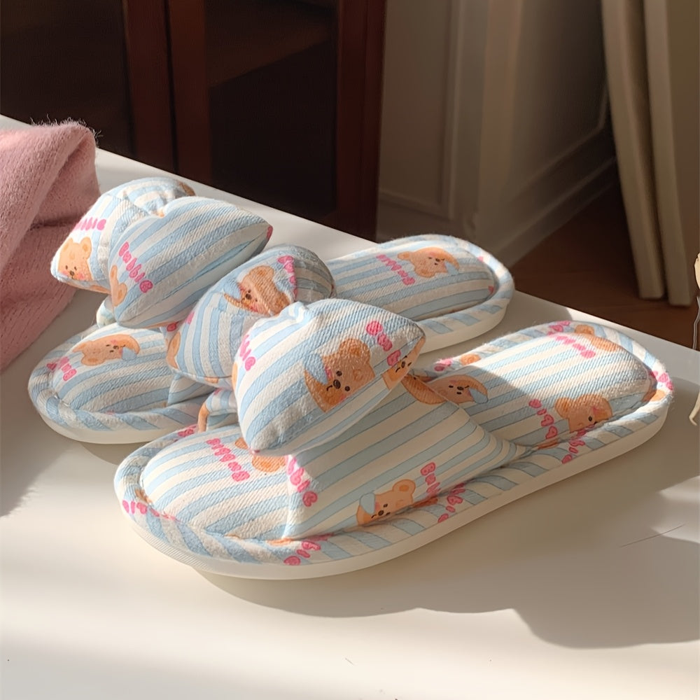 Ayollar uchun chiroyli multfilm quyonli shlyapka yumshoq nafas oladigan ichki poyabzal