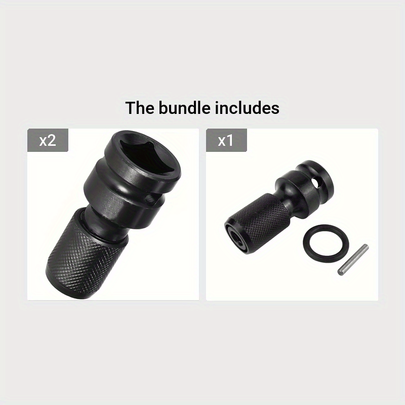 Steel Hex Shank Drill Bit Adapter for Power Drill 1/2 to 1/4 Inch