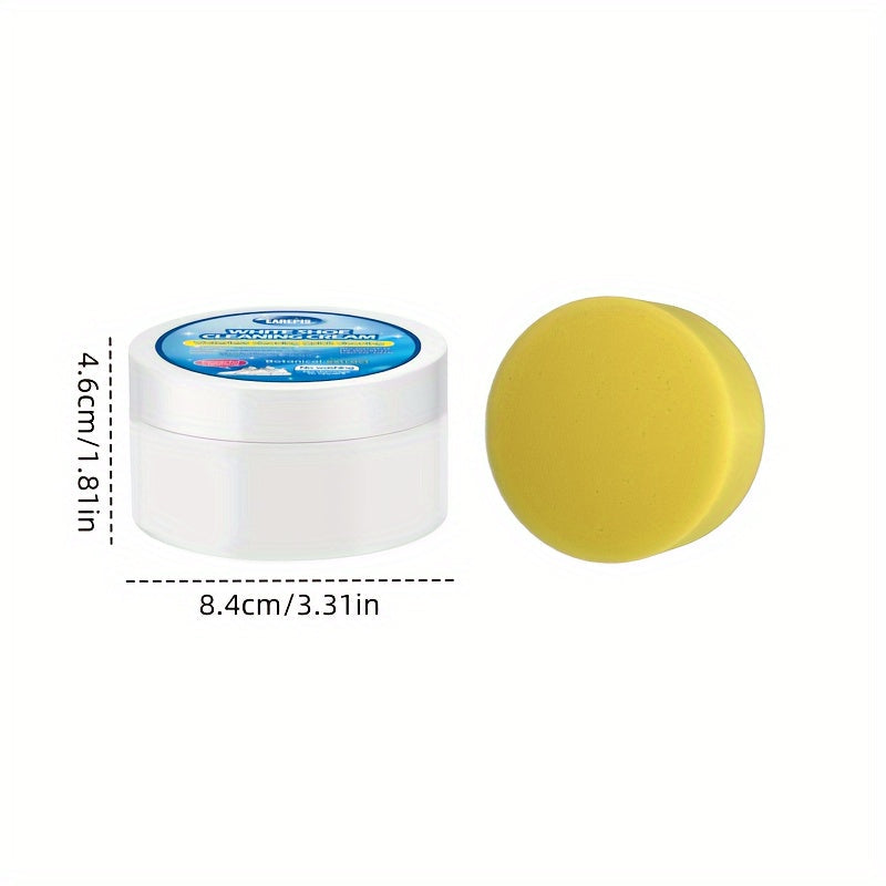 Tez Ta'sirli Oq Poyabzal Kreml - Dog'larni olib tashlaydi va oq rangni tiklaydi, Krossovkalar, Kanvas va Sun'iy Materiallar uchun ideal - Qo'shimcha Tozalash Gubkasi bilan qulay yuvishsiz formula