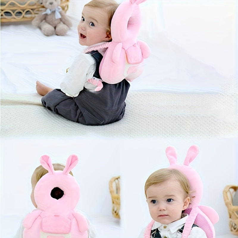 Kids Safety Pillow Yellow Adjustable Head Protection Pad with Fastening Belt