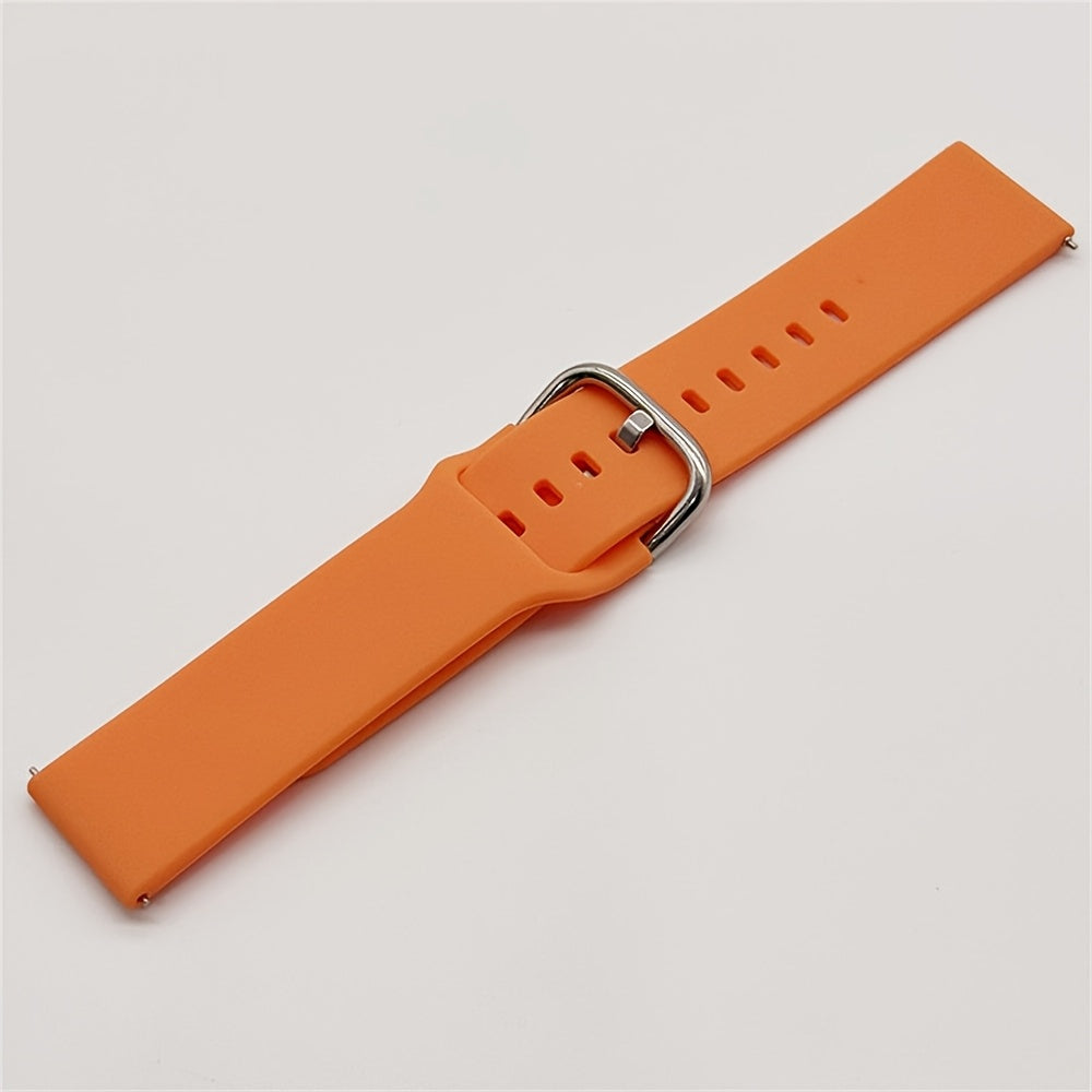 Unisex Silicone Watch Bands 20mm 22mm for Smartwatches with Tang Buckle or Loop Fastener