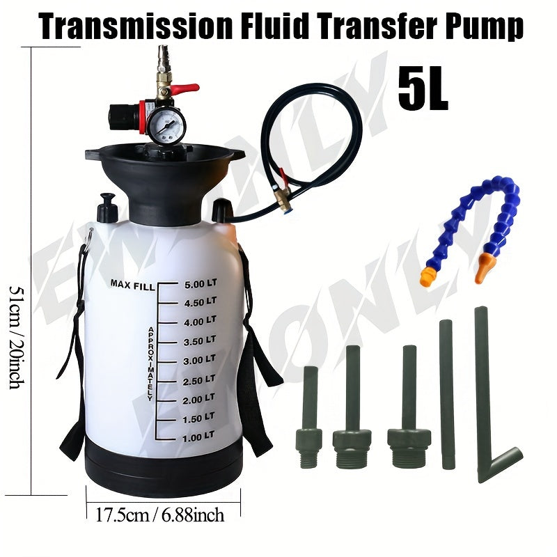 5L Pneumatic Oil Pump Dispenser Kit with ATF Adapters for Automotive Use