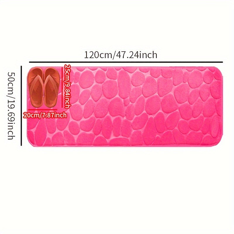 Alfombra de baño de adoquines absorbentes y antideslizantes para uso en interiores