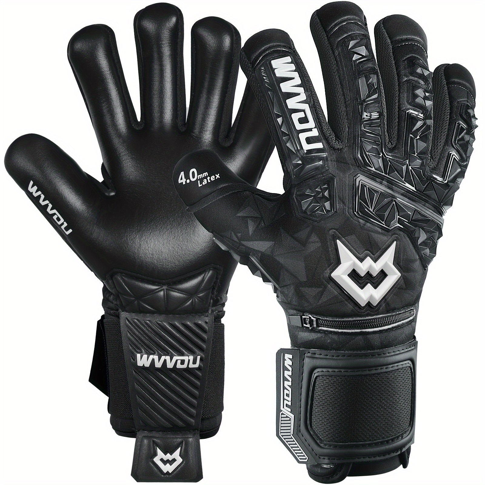 Unisex Soccer Goalkeeper Gloves with Detachable Finger Saves and Sticky Latex Palm
