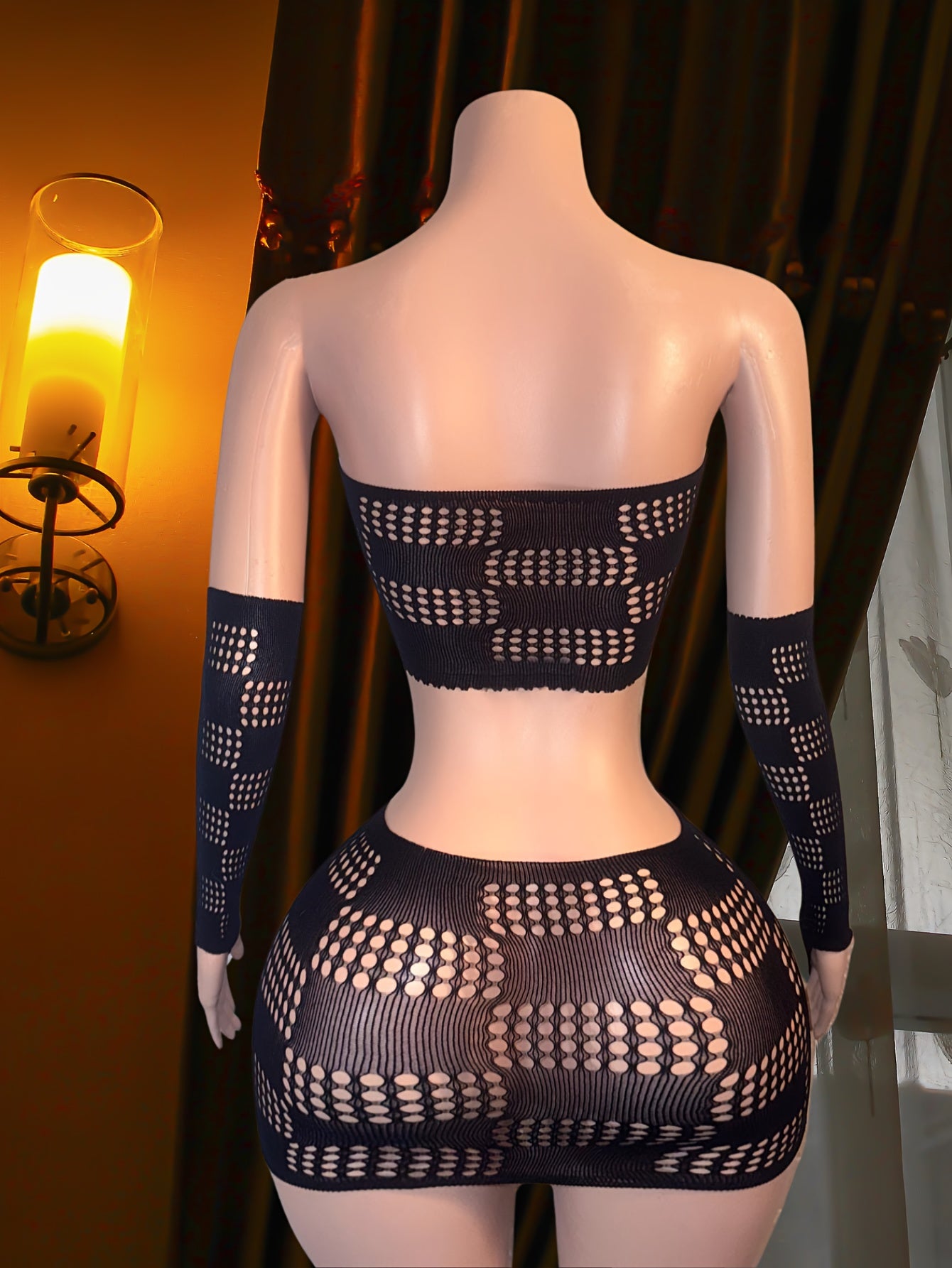 plus size женское платье-майка без рукавов с геометрическим узором и комплект белья