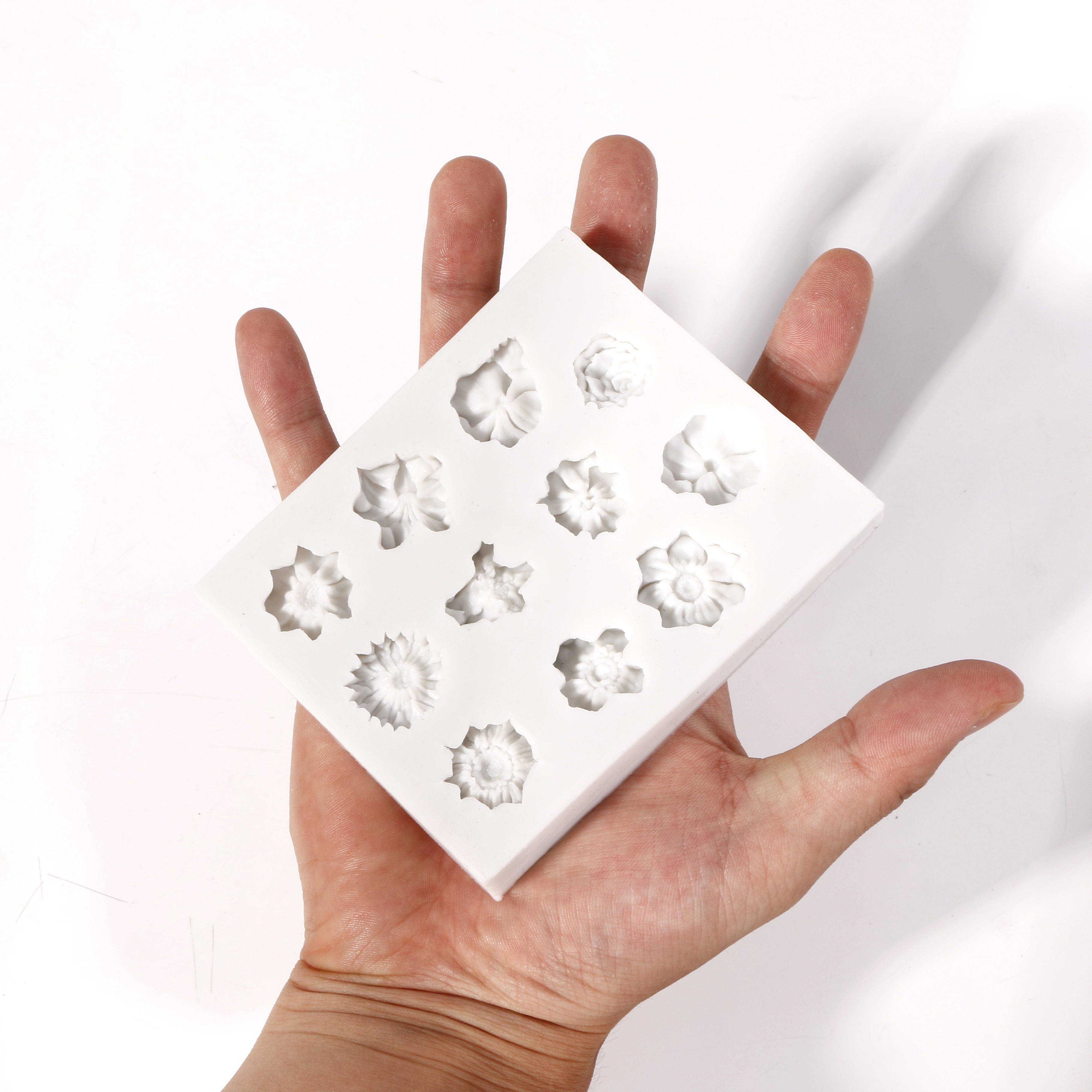Flower-Shaped Silicone Mold 11 Cavities for Cake Decorating Baking and Candy
