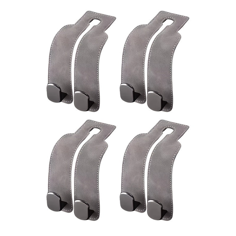 Gancho para reposacabezas de coche, organizador de almacenamiento en el asiento trasero de cuero para billetera y bolso