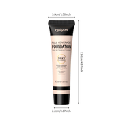 Women Full Coverage Matte Liquid Foundation Oil-Free Cover Blemishes Dark Spots