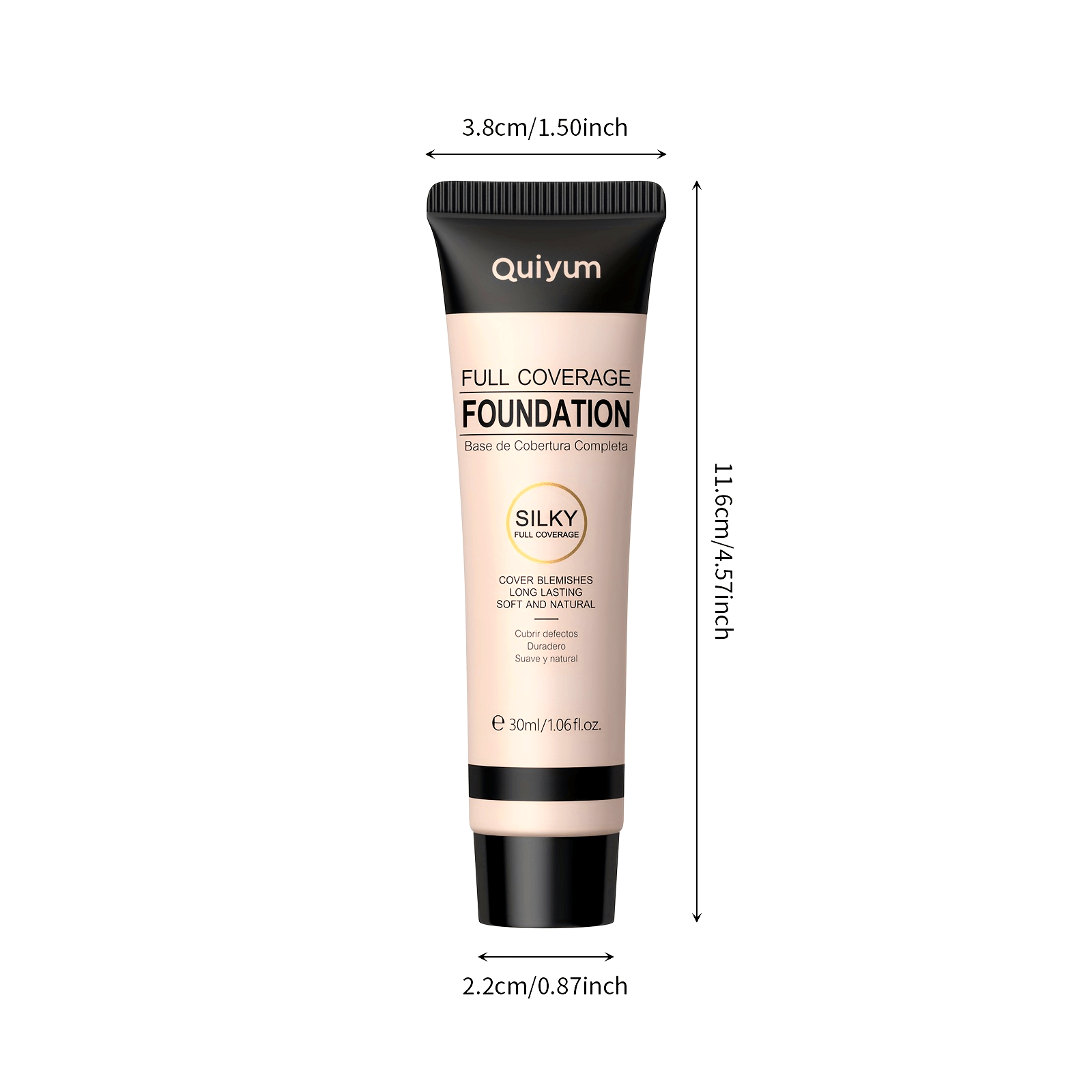 Women Full Coverage Matte Liquid Foundation Oil-Free Cover Blemishes Dark Spots