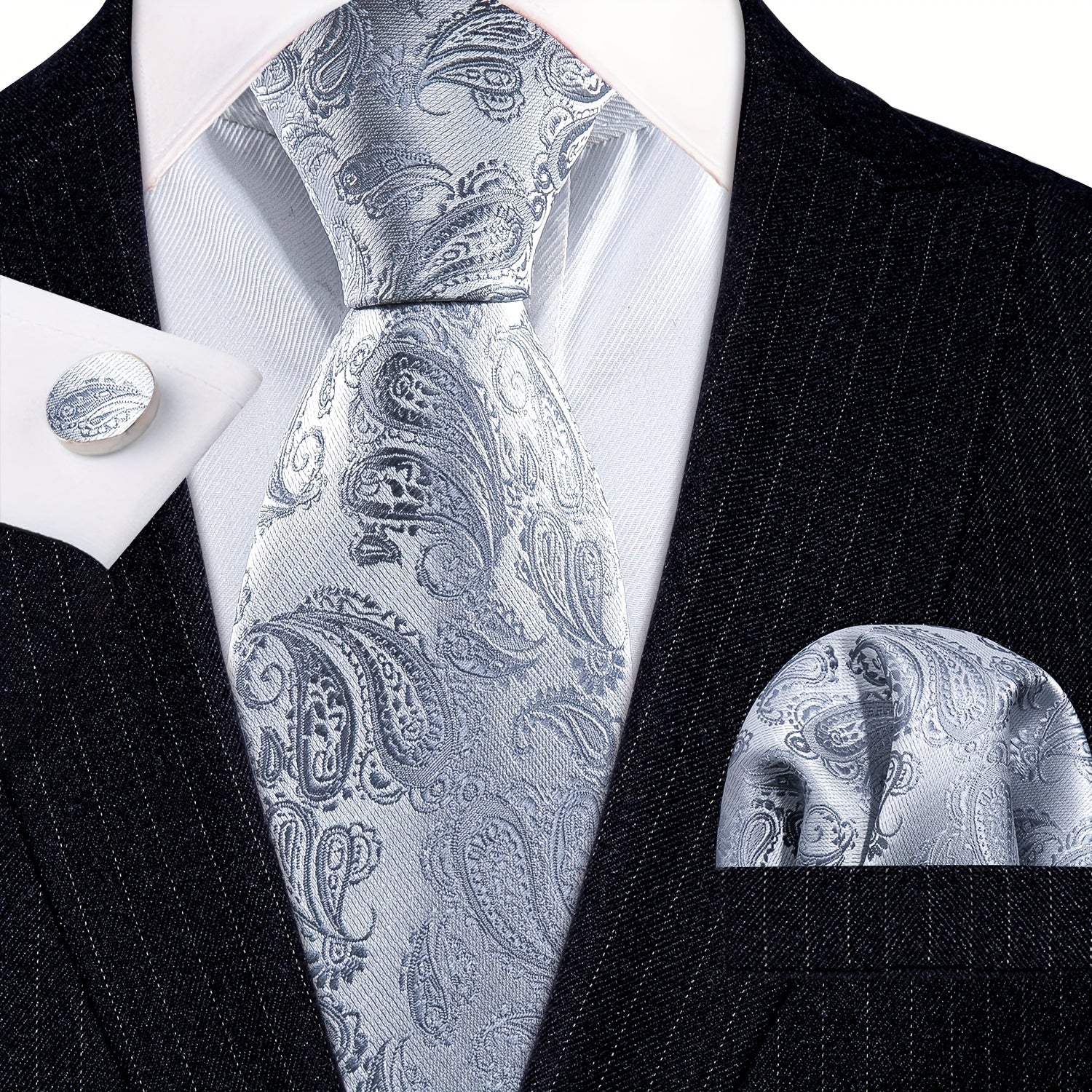 Men's Paisley Woven Necktie for Weddings and Formal Events