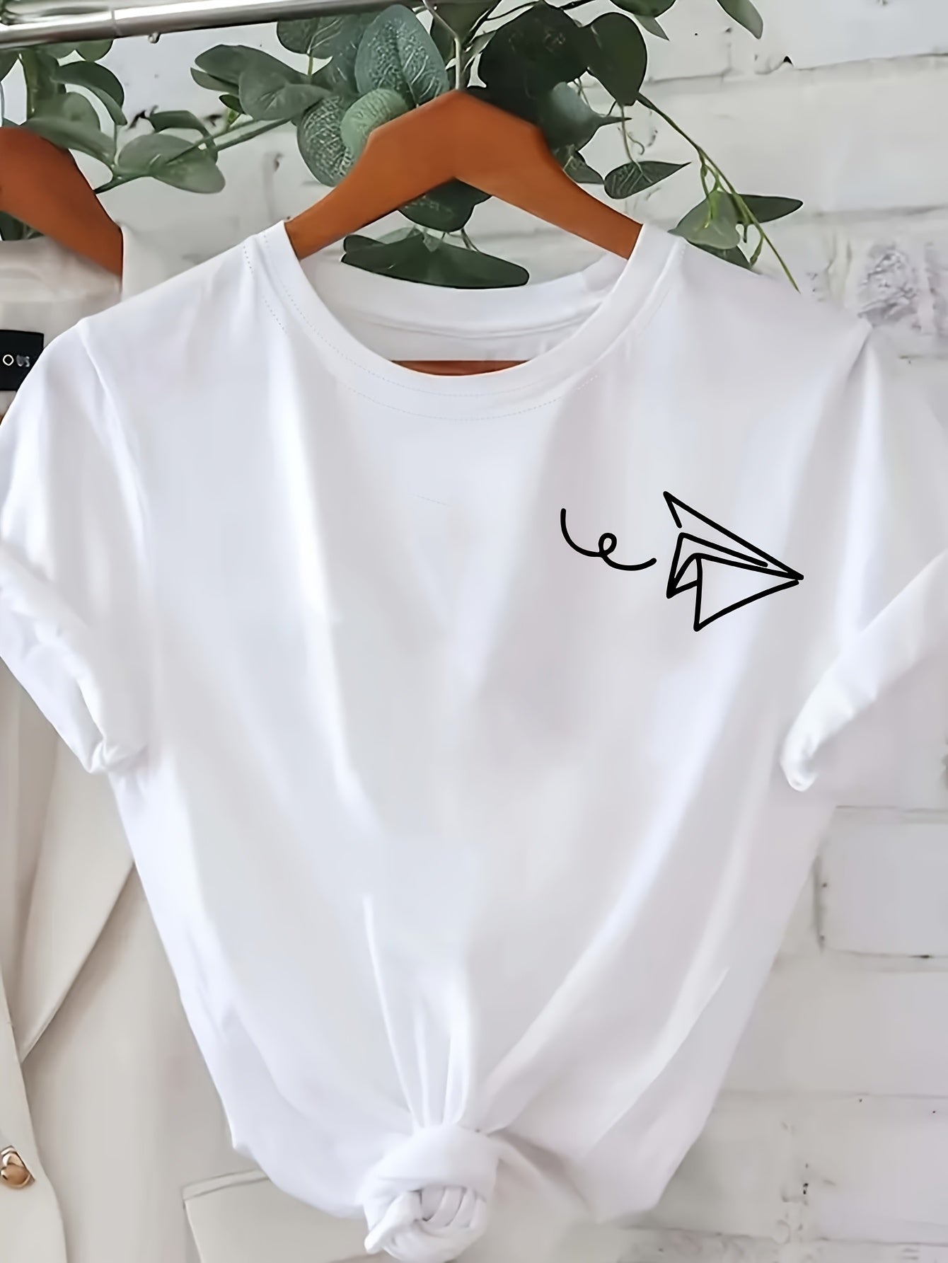 Plus Size Women's Casual Sports T-Shirt Breathable Short Sleeve Print