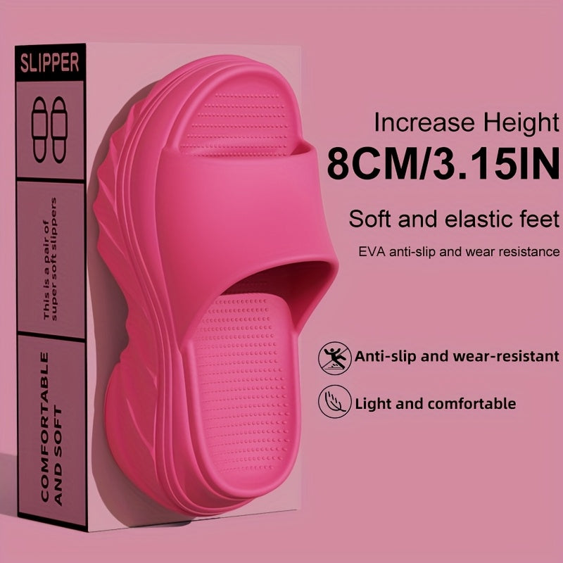 Women’s Summer EVA Slip-On Slippers Soft Non-Slip Open-Toe Pink Black