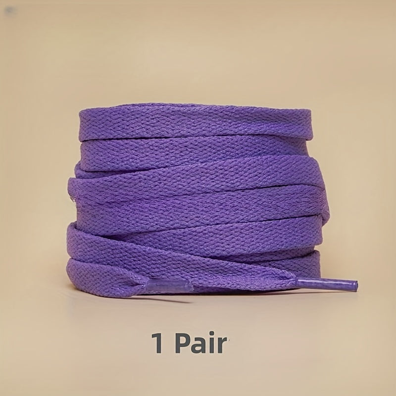 Unisex Canvas Flat Shoelaces Multi Color For Sneakers Sports Accessories