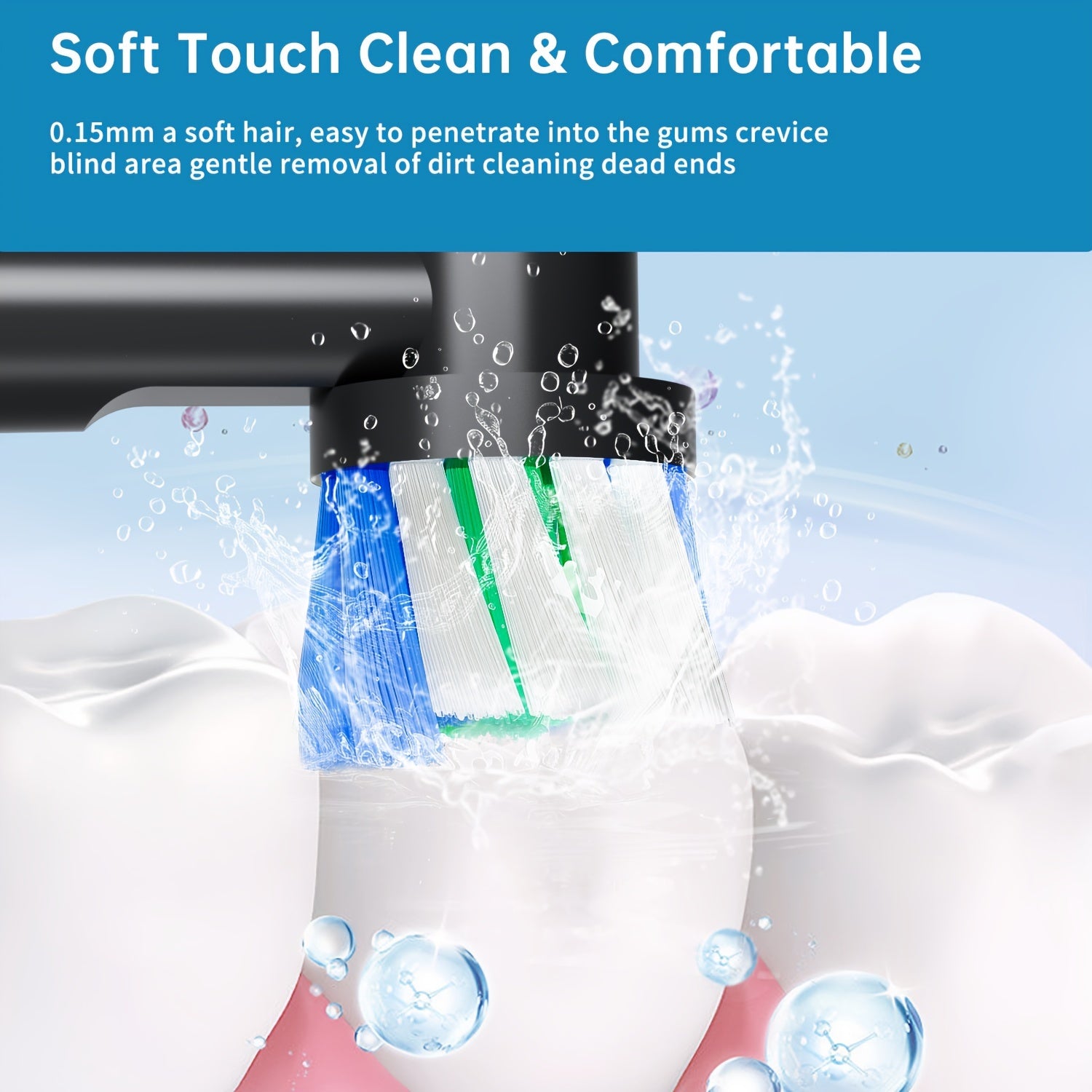 Children Electric Toothbrush Over 3 Years Old with 4 Brush Heads and USB-C Charging