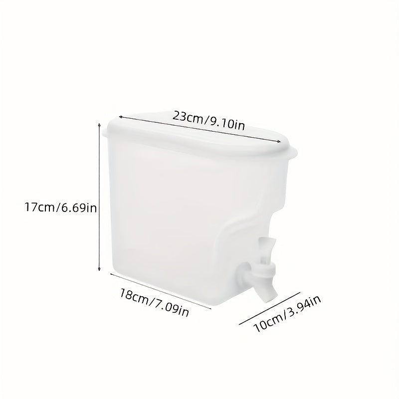 Large Capacity White Plastic Refrigerator Drink Dispenser with Faucet for Juice Lemonade Tea