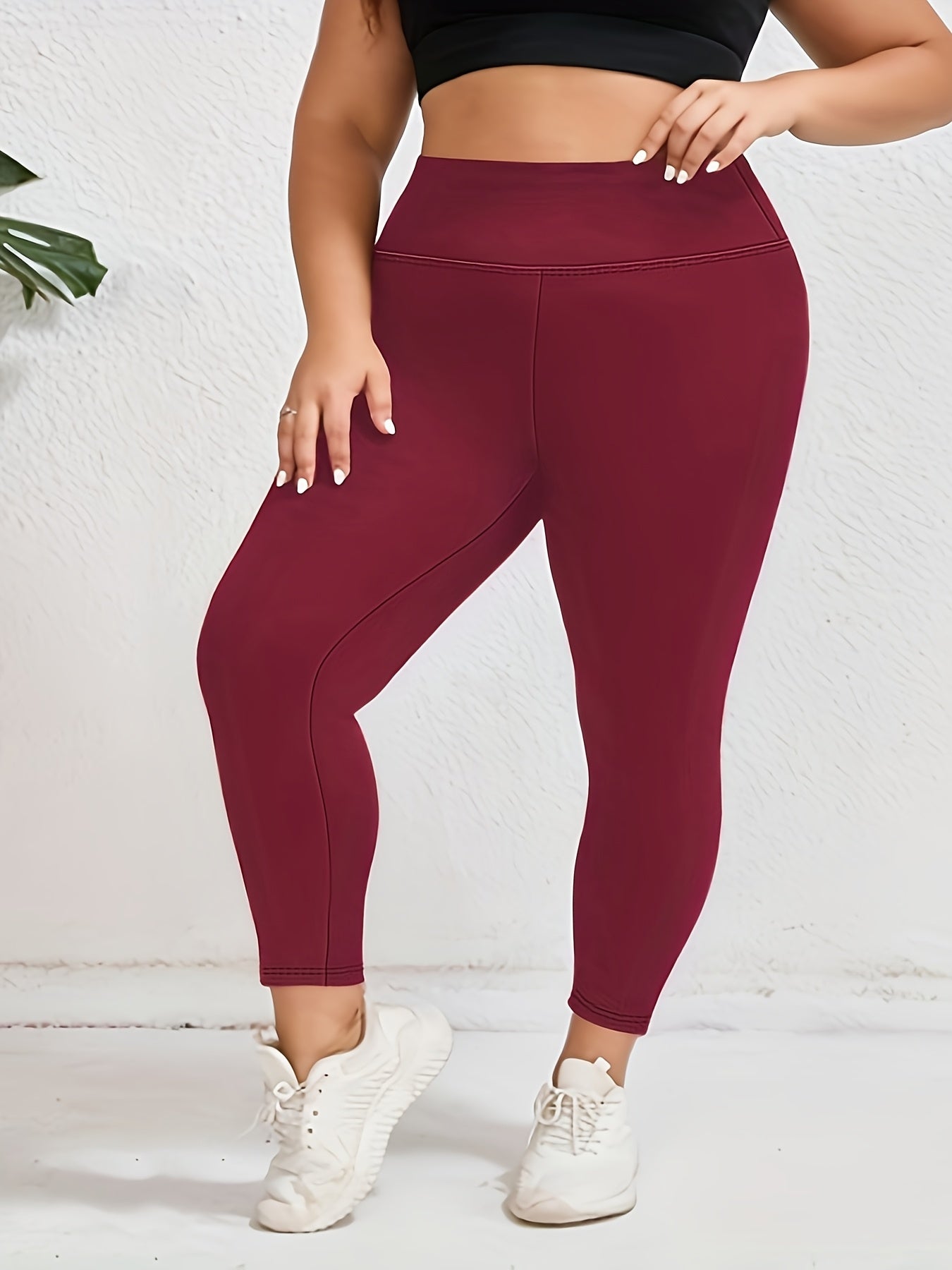 Leggings de control de cintura alta para levantar glúteos para mujer gris talla plus para entrenamiento