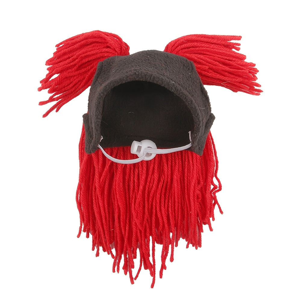 Uy hayvonlari soch to'plari qopqog'i, ikki qirrali mop bosh, yashil va qizil, kulgili va yoqimli