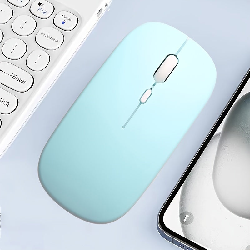 Wireless Ergonomic Mouse 2.4G 5G Plug and Play No Battery Needed for Laptop Desktop