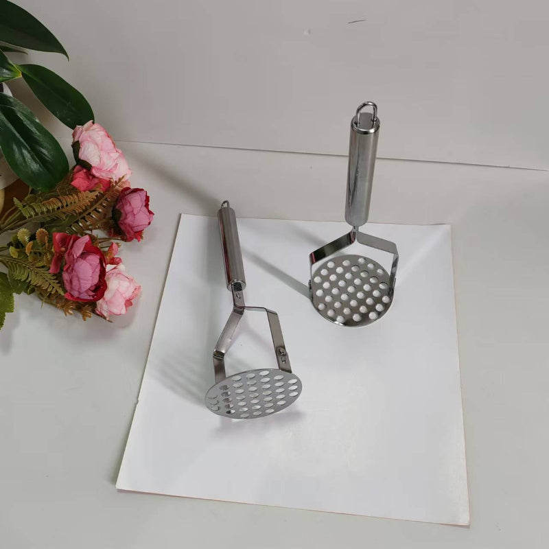 Pasapurés de acero inoxidable, herramienta de cocina manual para machacar patatas