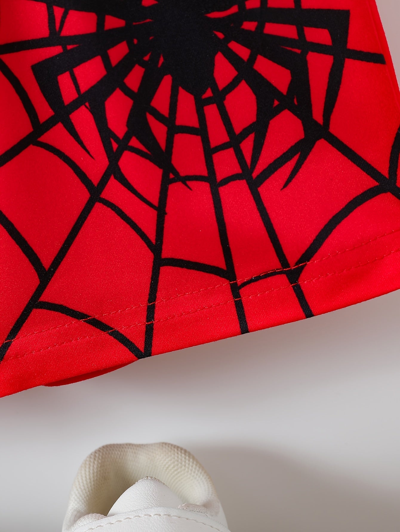 Kids Boys Spider Graphic Print T-Shirt and Shorts Set for Summer Comfort