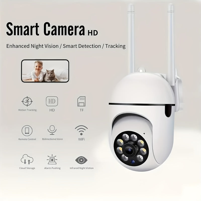 HD WiFi Security Camera with Full-Color Night Vision Two-Way Audio Motion Detection Wireless USB Powered