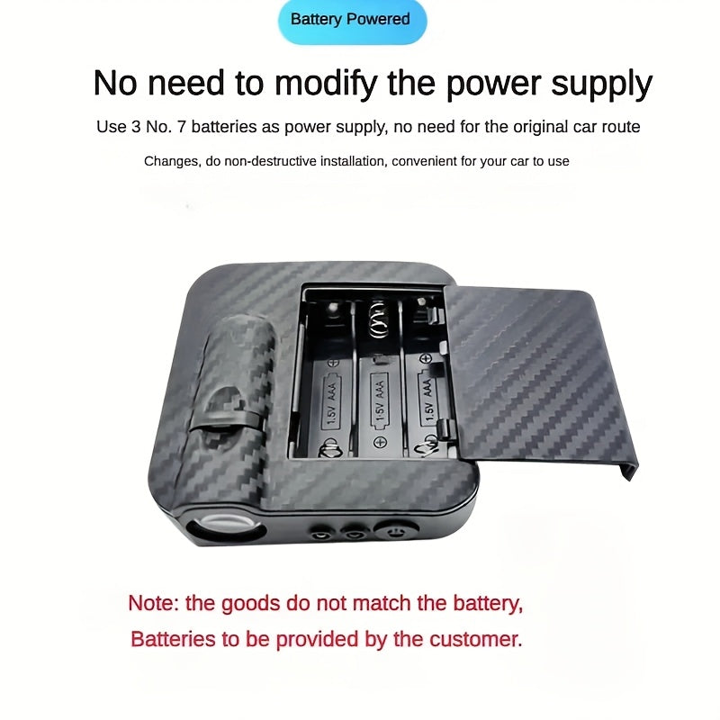 2pcs Set LED Door Projector Light with Angel Wings Decorative Ambient Black Carbon Fiber