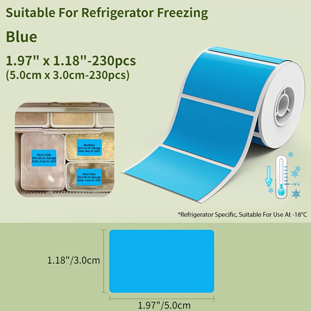 Waterproof Oil-Proof Freezer Label Stickers Thermal Paper for Kitchen Storage