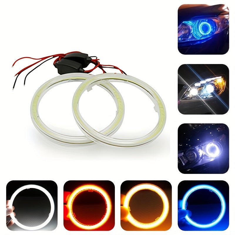 Universal 60mm/2.3in Avtomobil Motosikl Angel Eye LED Halo Chiroqi 12V uchun