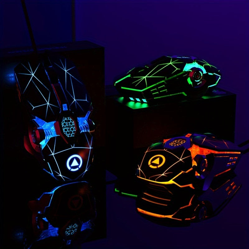 Wireless Optical Gaming Mouse with Programmable Macros and LED Breathing Lights for PC and Laptop